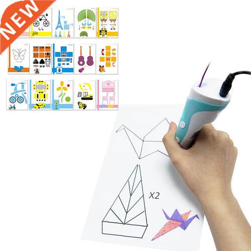 15PCS random 3D pen graffiti template Double sided Papers +