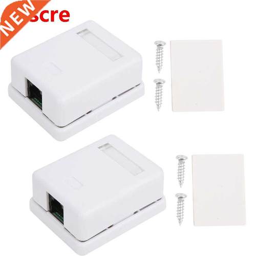 2Pcs RJ45 Surface ount Box Cat6 Single-Port Desktop Infora