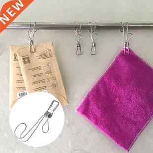 Stainless Laundry Pins Portable Clothes Steel Hook Hanging
