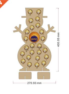 Handmade Wooden Christmas Advent Calendar Hollow Out Countdo