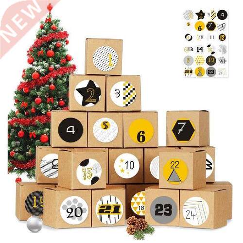 Christmas Advent Calendar Box 1-24 Number Sealing Sticker