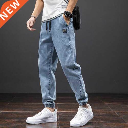 Spring Summer Black Blue Cargo Jeans Men Streetwear Denim Jo