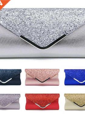 NoEnName 2019 Women's Glitter Shimmer Envelope Ladies Sequin