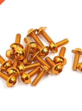 20pcs Gold Tone Motorbike Sportbike Fairing Bolt Screw 6mm x