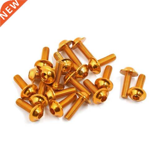 20pcs Gold Tone Motorbike Sportbike Fairing Bolt Screw 6mm x