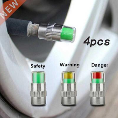 4pcs Automobile Wireless Tire Pressure Cap Valve Nozzle Tire
