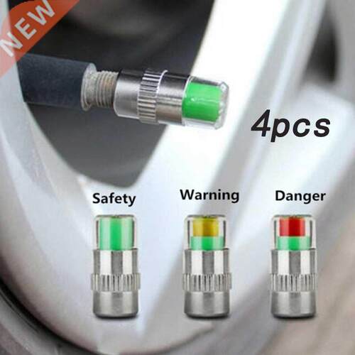 4pcs Automobile Wireless Tire Pressure Cap Valve Nozzle Tire