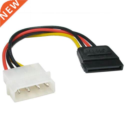 New Molex to SATA Power Adaptor Cable 4 pn to 15 pn For HD