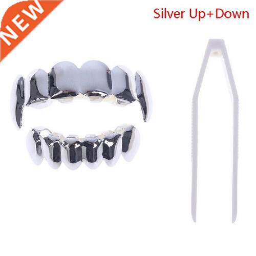 HIP HOP Teeth Grillz Flame Leaf Top Bottom Grill Vampire
