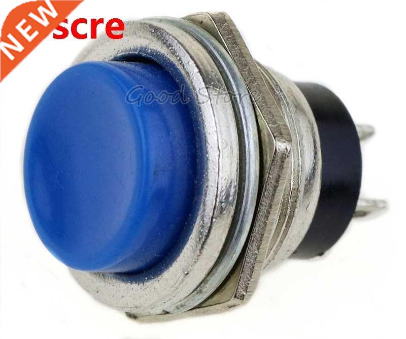 5PCS DS-212 Momentary SPST NO Blue Round Cap Push Button Swi