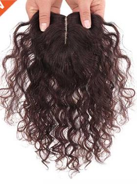 Black Brown Curly Toupee Topper Hairpiece Curly Hair Replace