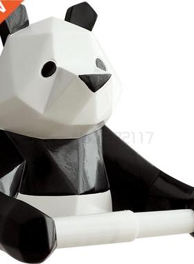 Resn Panda Fgurn Roll Tolet Tssue holder Wall Mounted