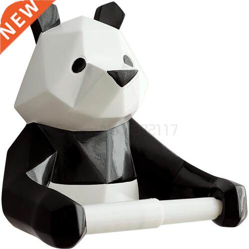 Resn Panda Fgurn Roll Tolet Tssue holder Wall Mounted