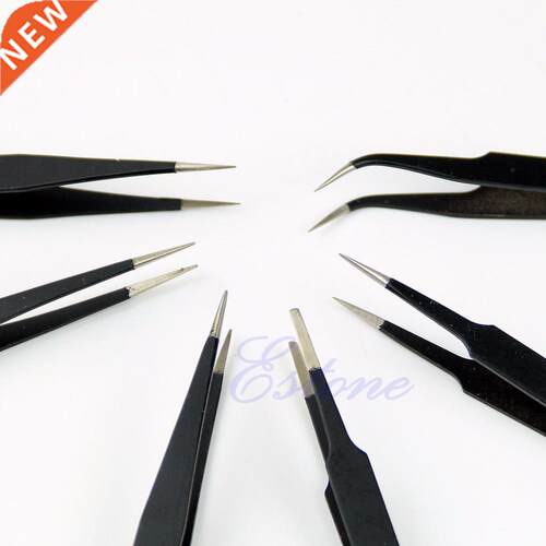 6Pcs/lot Resists Corrosion Safe Anti-static Tweezers Mainten