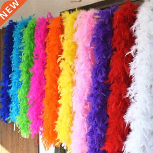 52 g 2 yards fluffy turkish feather boa / scarf clothing ac