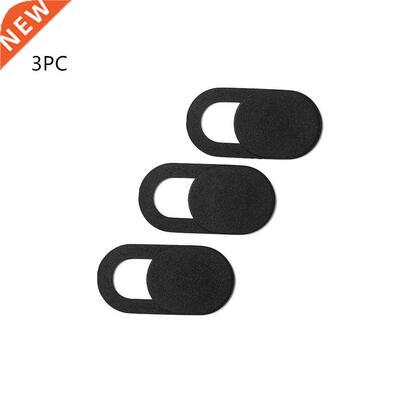 3PC niversal Plastic Black WebCam Cover Shutter Magnet Slide