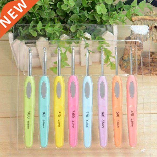 8Pcs/Set Aluminum Crochet Hook Knitting Needles Kit Sweater