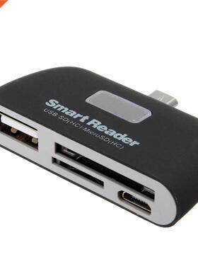 4 in 1 OTG/TF/SD Card Reader Adapter with Micro-USB Charge P