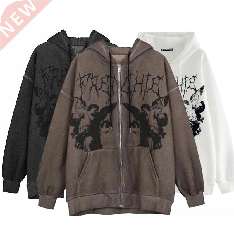 2021 y2k Winter Hoodies Ropa Grunge Sweatshirts Goth Tops Cl