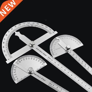 180 Degree Protractor Metal Ruler Angle Meter Stainless