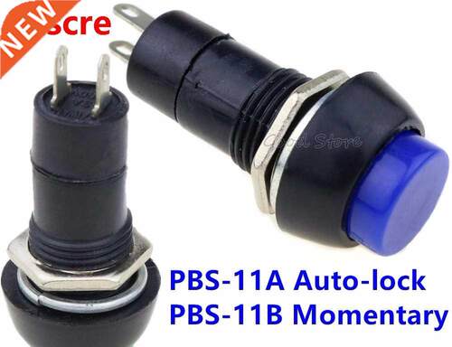 1pcs Blue 12MM PBS-11A PBS-11B Push Button Switch Auto-lock/