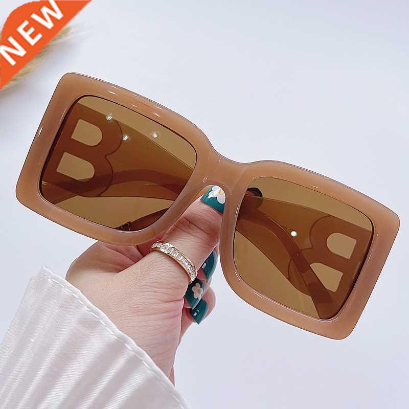 Brand Fashion Square Sunglasses Woman Mirror Black Gradient