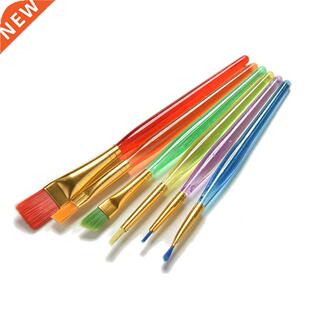 6 Pcs/Set Paintbrush New Nylon Hair Paint Brush Set Artist W