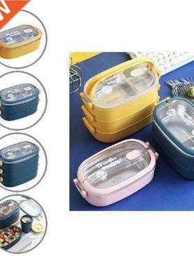 Useful Lunch Box Microwave-heatable Rectangle Easy to Clean