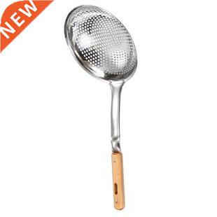 Wooden Handle Stainless Steel Colander Strainer Noodle
