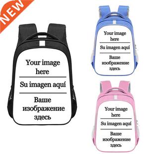 Customize the Image Logo canvas Backpack Women Men Travel Ba