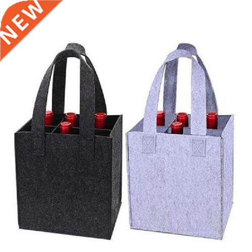 Reusable Fashion Felt Bag Wine Holder Beer Bottle Shopping