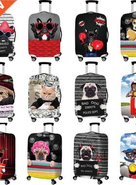 Bulldog Pattern Travel Accessories Luggage Cover Suitcase Pr