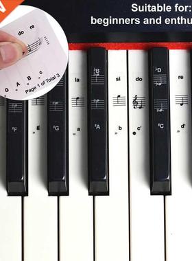 32/37/54/61/88 Key Piano Stickers PVC Transparent Piano Keyb