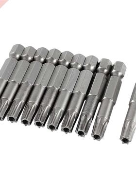 5.3mm T30 Head 50mm Security Torx Insert Bits 10 Pcs