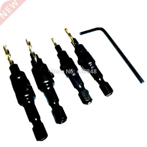4pcs Countersink Drill Bit 1/4