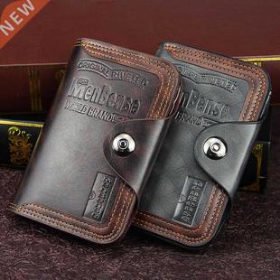 Men wallet magnetic snap clutch bag male wallet leather Com