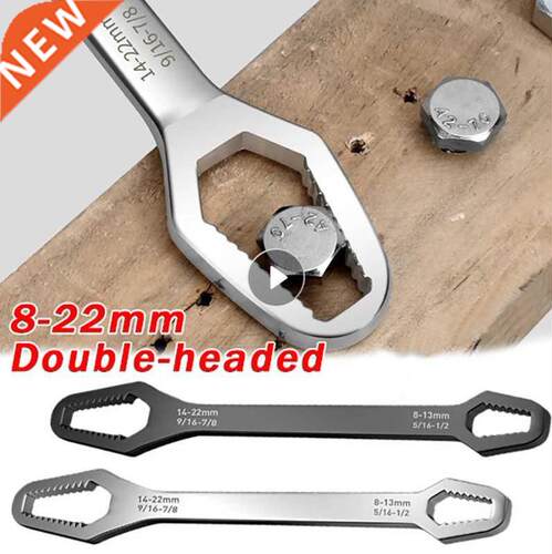 Universal Ratchet Wrench 8-22mm Double Head Key Set Spanner