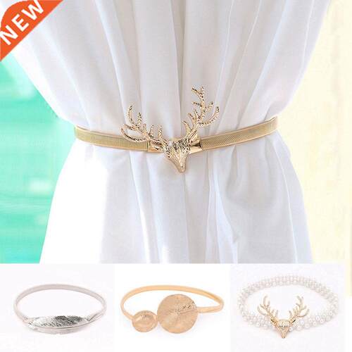 Pearl Antlers Leaf Curtain Clip Metal Curtain Strap Soft Str