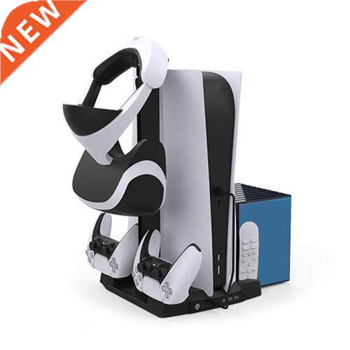 Game Discs Rack Dual Controller Charger Cooling Fan Headphon