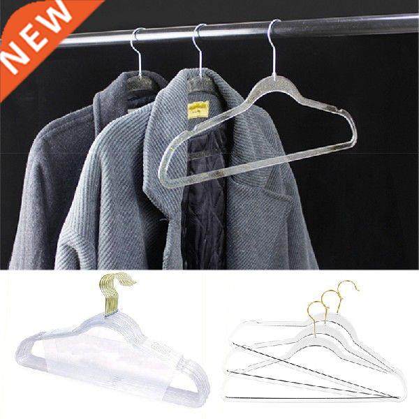 10PCS Clothes Hanger Racks Clear Acrylic Clothes Hanger