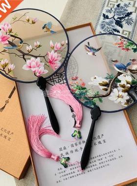Suzhou Embroidery Circular Fan Suzhou Embroidery Silk Fan
