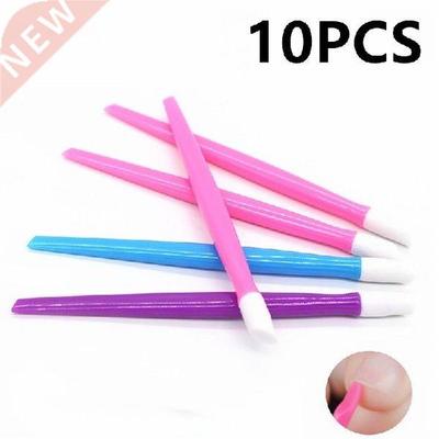 5/10PCS 9.8Cm Soft Nail Cuticle Pusher Plastic Rubber Pink