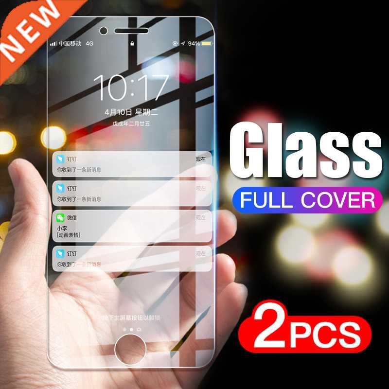 *2Pcs Full Cover Glass on the iPhone 7 8 Plus 6 6s 5 5s se