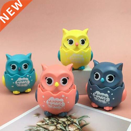 360 Rotating Cartoon Owl Press Sliding Toys Kids Inertial