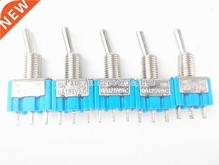 5pcs/LOT Blue Mini MTS-102 3-Pin SPDT ON-ON 6A 125VAC Miniat