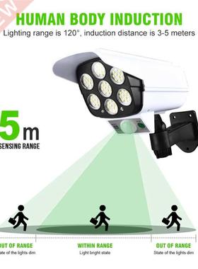 IP65 77 LED Camera Solar Light Motion Sensor Outdoor Wall La