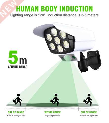 IP65 77 LED Camera Solar Light Motion Sensor Outdoor Wall La