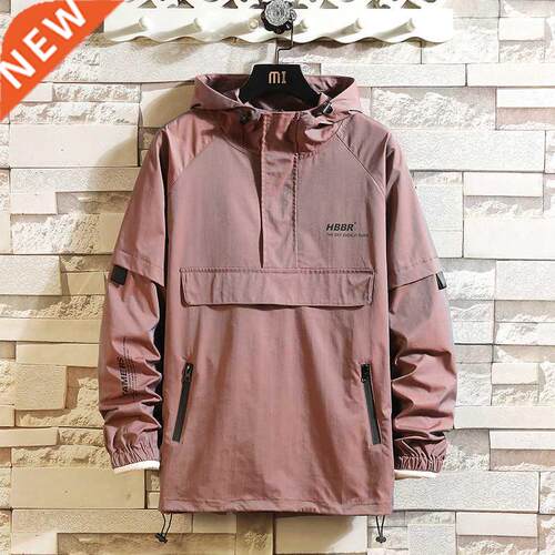New Spring Autumn Men's Jacket Fashion Casual Sreetwear Hood
