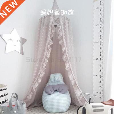 3 Colors Hanging Kids Baby Bedding Dome Bed Canopy Cotton