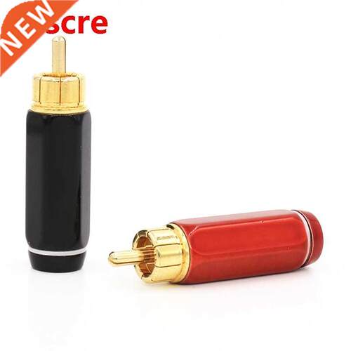 4pcs 24K Gold Plated High Performance audio RCA Plug